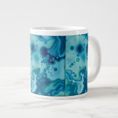 Reactive Glaze Deep Blue Green Fluid Texture Mug Grote Koffiekop (Voorkant rechts)