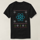 ReactJS JavaScript Programmer Ugly Sweater Christm T-shirt (Design voorkant)