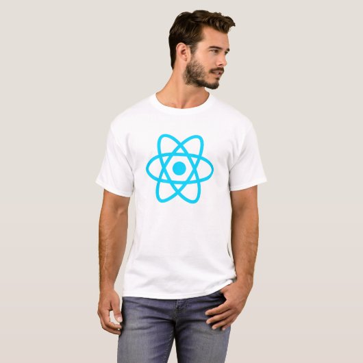 ReactJS React JS JavaScript Programmer T-shirt (Voorkant volledig)