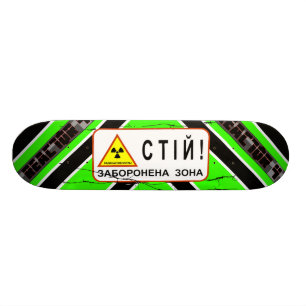 Reactor 4 - "ACTRAD"-waarschuwing voor radioactiev Skateboard
