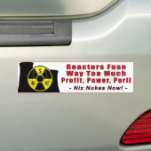 Reactoren met te veel winst/vermogen/randapparatuu bumpersticker (Op auto)