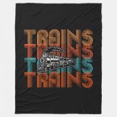 reactortreinen met tekststoommotor fleece deken (Voorkant)