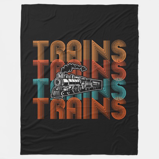  reactortreinen met tekststoommotor fleece deken (Voorkant)