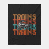  reactortreinen met tekststoommotor fleece deken (Voorkant)