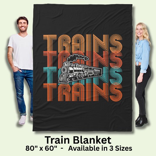 reactortreinen met tekststoommotor fleece deken