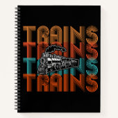  reactortreinen met tekststoommotor notitieboek (Voorkant)