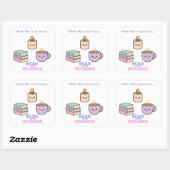 Read And Recharge Stickers Kawaii Book Lover Gift  (Vel)