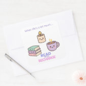 Read And Recharge Stickers Kawaii Book Lover Gift  (Envelop)