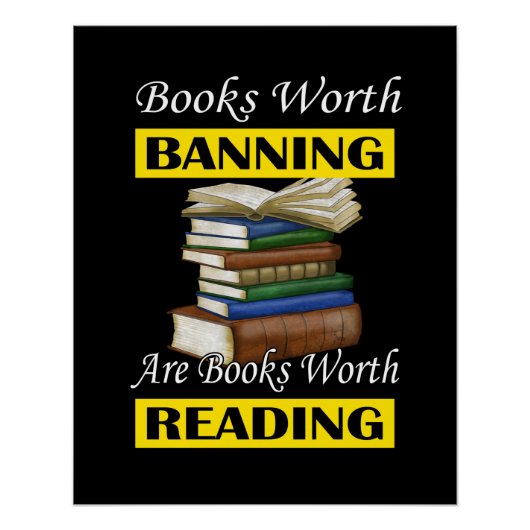 Read Banned Books Librarian Bookworm Book Reader Perfect Poster (Voorkant)