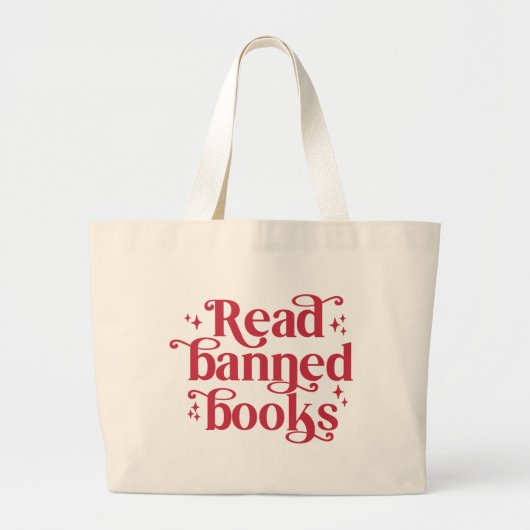 Read Banned Books Reading Lover's Grote Tote Bag (Voorkant)