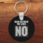 Read Between The Lines - No _ Funny Dark Sarcastic Sleutelhanger (Voorkant)