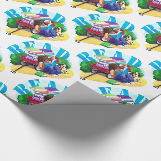 READ Boek Wagon Art Pattern Cadeaupapier (Hoek)