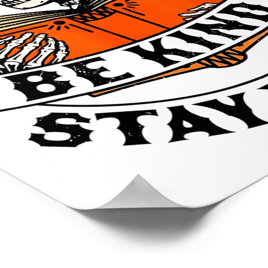 Read Books Be Kind Stay Weird Skeleton Reading Hal Poster (Hoek)