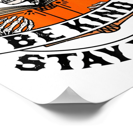 Read Books Be Kind Stay Weird Skeleton Reading Hal Poster (Hoek)