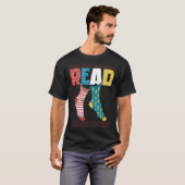 Read Books Wacky Socks Reading Teacher Book Nerds T-shirt (Voorkant volledig)