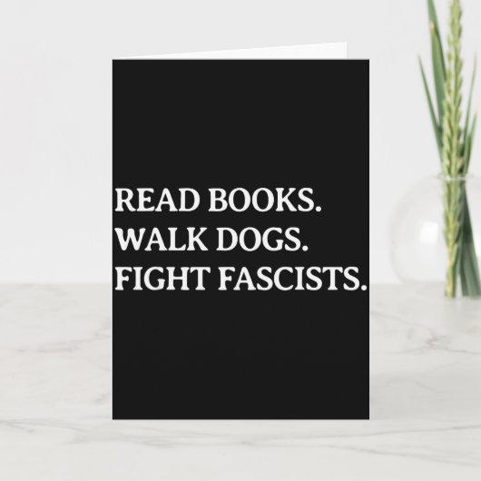 Read Books Walk Dogs Fight Fascists - Reading Book Kaart (Voorkant)