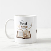 Read Dream Repeat Ceramic Mug - Flaming Book Koffiemok (Links)