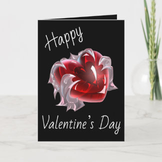 Read heart crystal happy Valentine’s Day card dark Kaart