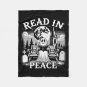 Read In Peace Ghost Reading Books Funny Halloween Fleece Deken (Voorkant)