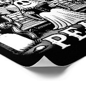 Read In Peace Ghost Reading Books Funny Halloween Poster (Hoek)