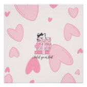 Read • Love • Display – Cat & Book Glossy Poster (Voorkant)