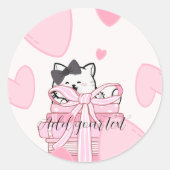 Read • Love • Stick – Cat & Book Sticker (Voorkant)