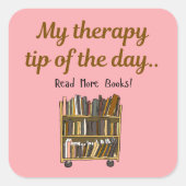Read More Books –  Book Lover Therapy Sticker (Voorkant)