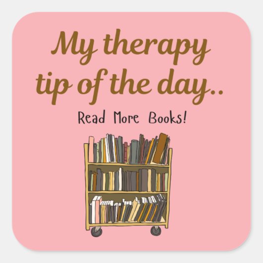 Read More Books –  Book Lover Therapy Sticker (Voorkant)