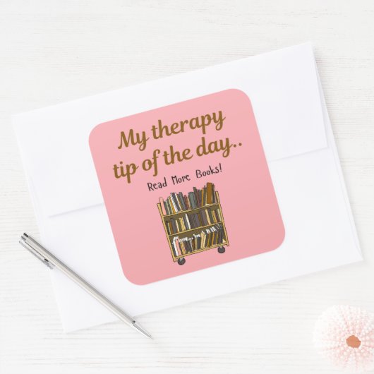Read More Books – Book Lover Therapy Sticker (Envelop)