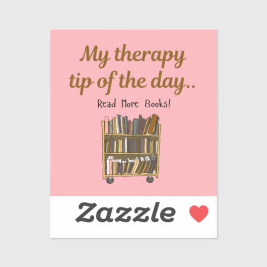 Read More Books – Book Lover Therapy Sticker (Vel)