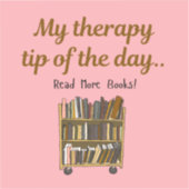 Read More Books –  Book Lover Therapy Sticker (Voorkant)