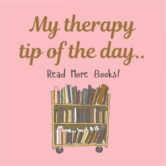 Read More Books –  Book Lover Therapy Sticker (Voorkant)
