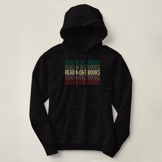 Read More Books English Teacher Lover Reading Retr Hoodie (Design voorkant)