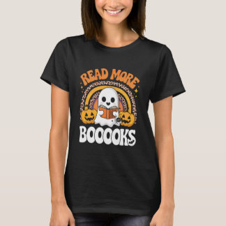 Read More Books Ghost Pumpkin Cute Teacher T-shirt