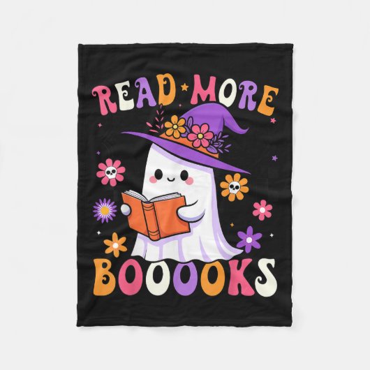 Read More Books Ghost Reading Book Funny Teacher H Fleece Deken (Voorkant)