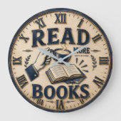 Read More Books Reading Lover Gift Grote Klok (Voorkant)