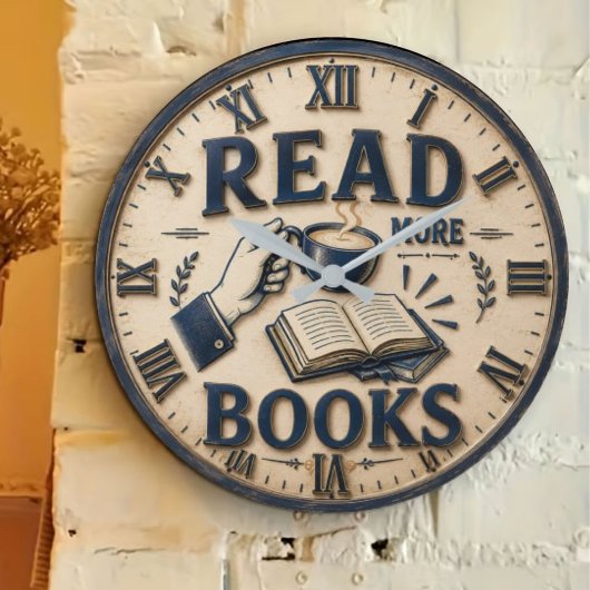 Read More Books Reading Lover Gift Grote Klok