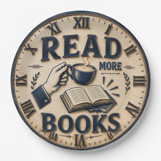 Read More Books Reading Lover Gift Papieren Bordje (Voorkant)