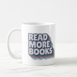 Read More Books Retro Typography Mug Koffiemok