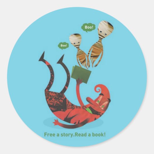 Read more books ronde sticker (Voorkant)