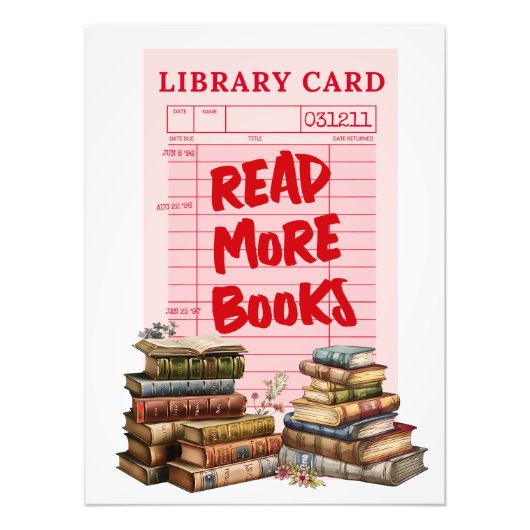 Read More Books Vintage  Foto Afdruk (Voorkant)