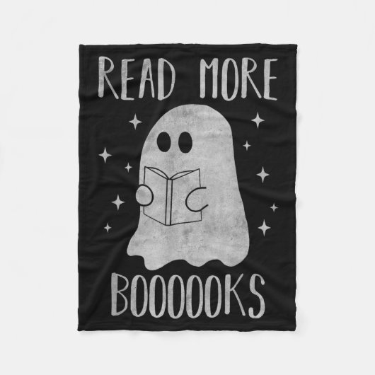 Read More Boooooks Funny Cute Halloween Ghost Read Fleece Deken (Voorkant)