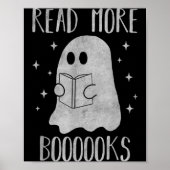 Read More Boooooks Funny Cute Halloween Ghost Read Poster (Voorkant)