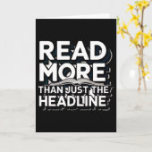 Read More Than Just The Headline Funny Quote Sloga Kaart (Gele Bloem)