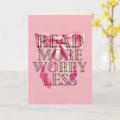 Read More Worry Less Coquette Pink Bow Kaart (Gele Bloem)