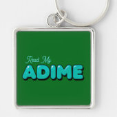"Read My ADIME" Groene Sleutelhanger (Voorkant)