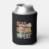 Read Return Repeat Funny Librarian Book Reading Blikjeskoeler (Blikje Voorkant)