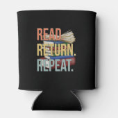Read Return Repeat Funny Librarian Book Reading Blikjeskoeler (Achterkant)