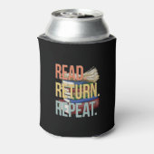 Read Return Repeat Funny Librarian Book Reading Blikjeskoeler (Blikje Achterkant)