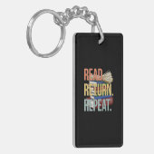 Read Return Repeat Funny Librarian Book Reading Sleutelhanger (Voorkant Links)